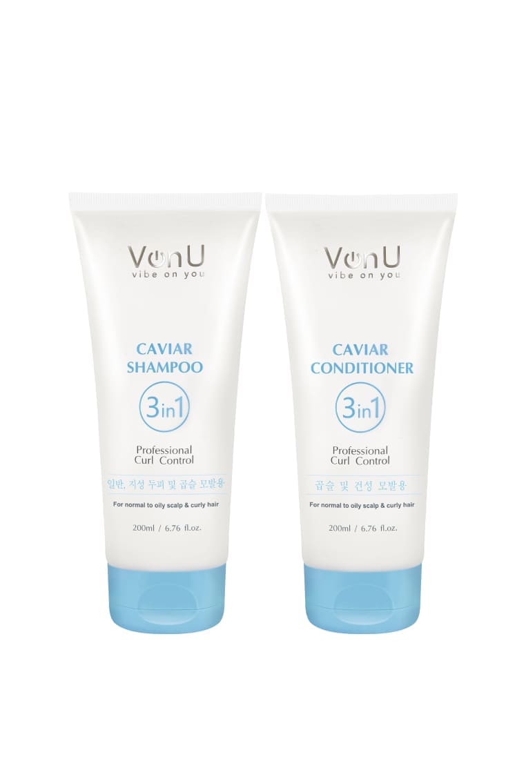 Von-U Набор шампунь 200 мл + кондиционер 200 мл с икрой Caviar
