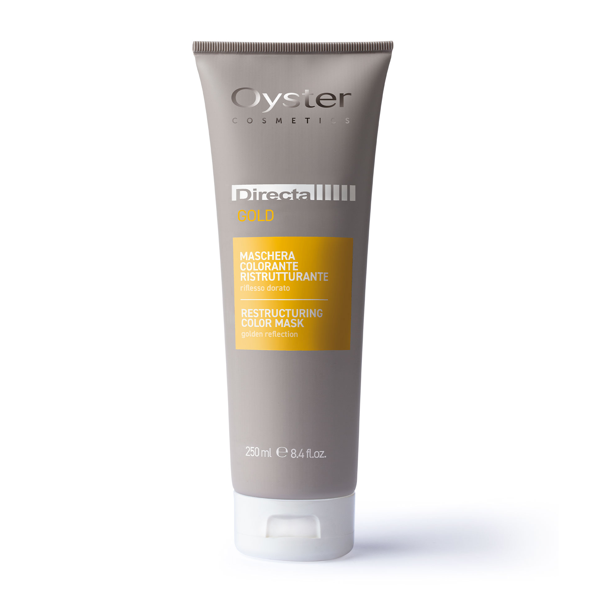 Oyster Cosmetics Тонирующая маска с прямым пигм. DIRECTA RESTRUCTURING COLOR MASK GOLD 250ml