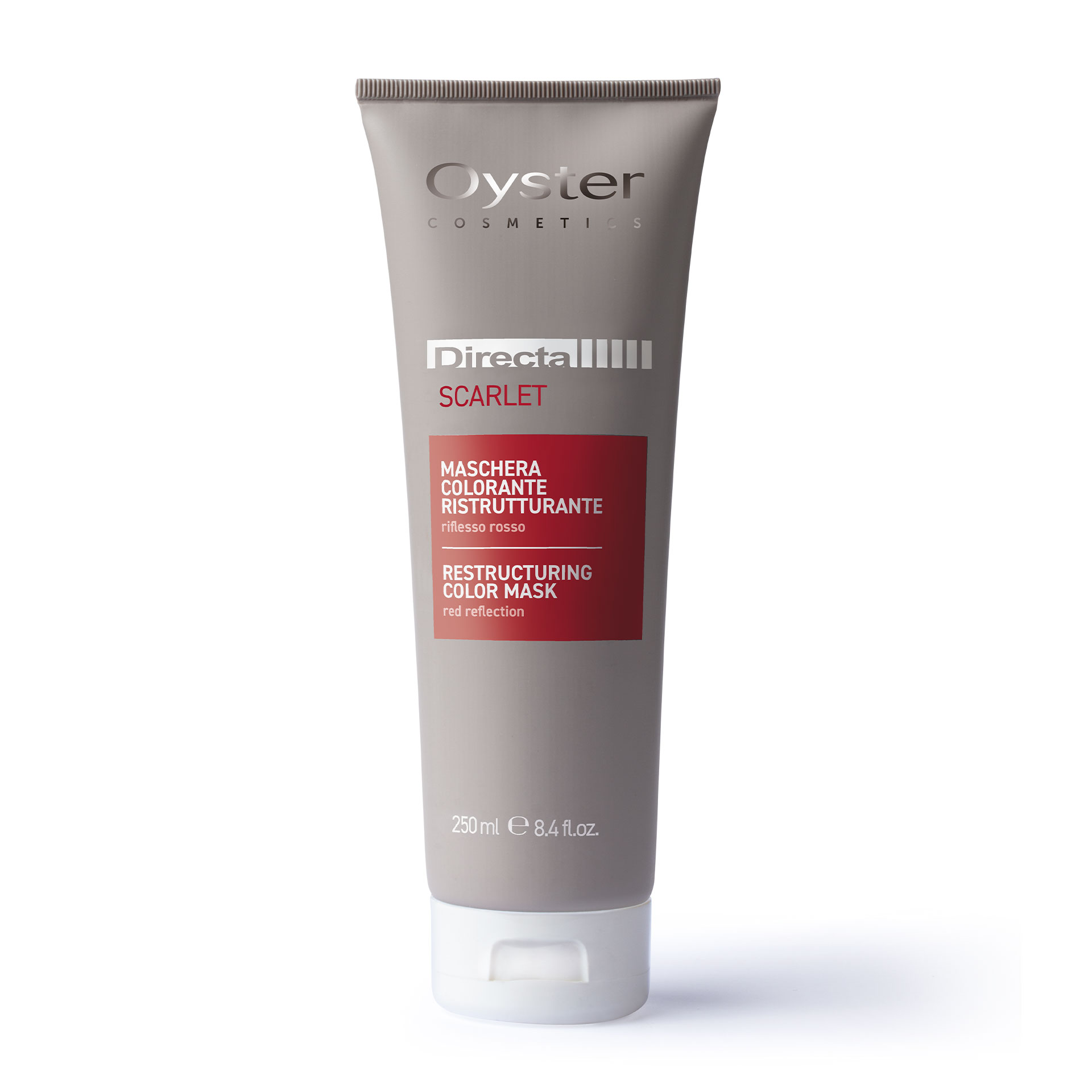Oyster Cosmetics Тонирующая маска с прямым пиг. DIRECTA  RESTRUCTURING COLOR MASK SCARLET 250ml