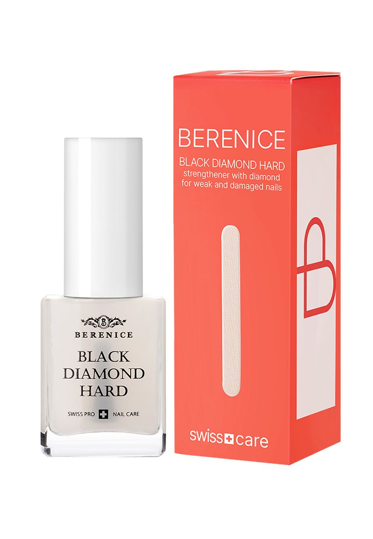 BERENICE Средство для укрепления ногтей с частицами черного алмаза "Black diamond hard" New
