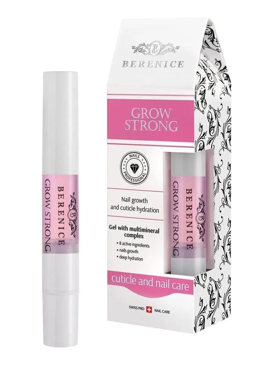 BERENICE Гель для роста ногтей с мультиминеральным комплексом "Grow strong" в карандаше 4 ml