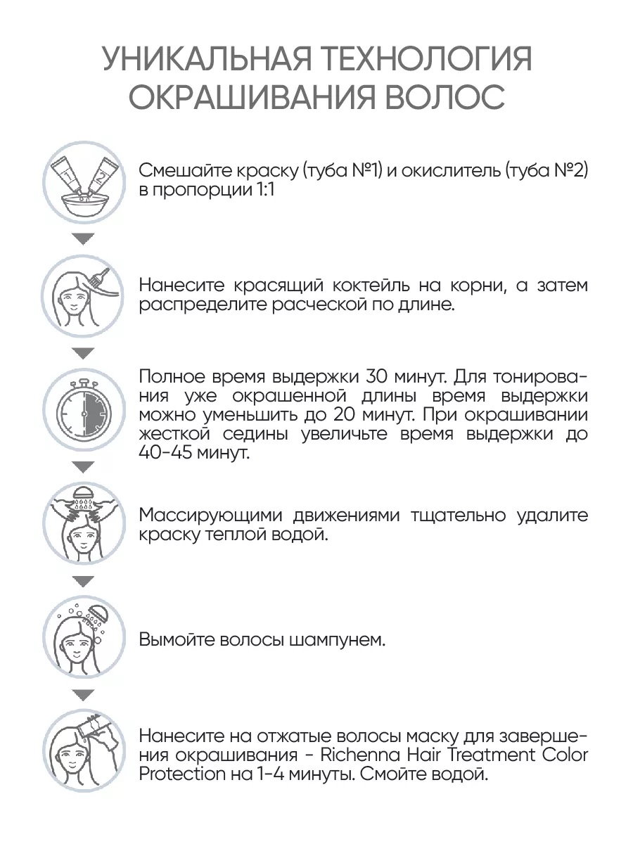 Richenna Крем-краска для волос с хной № 5N (Chestnut) (новая упаковка)