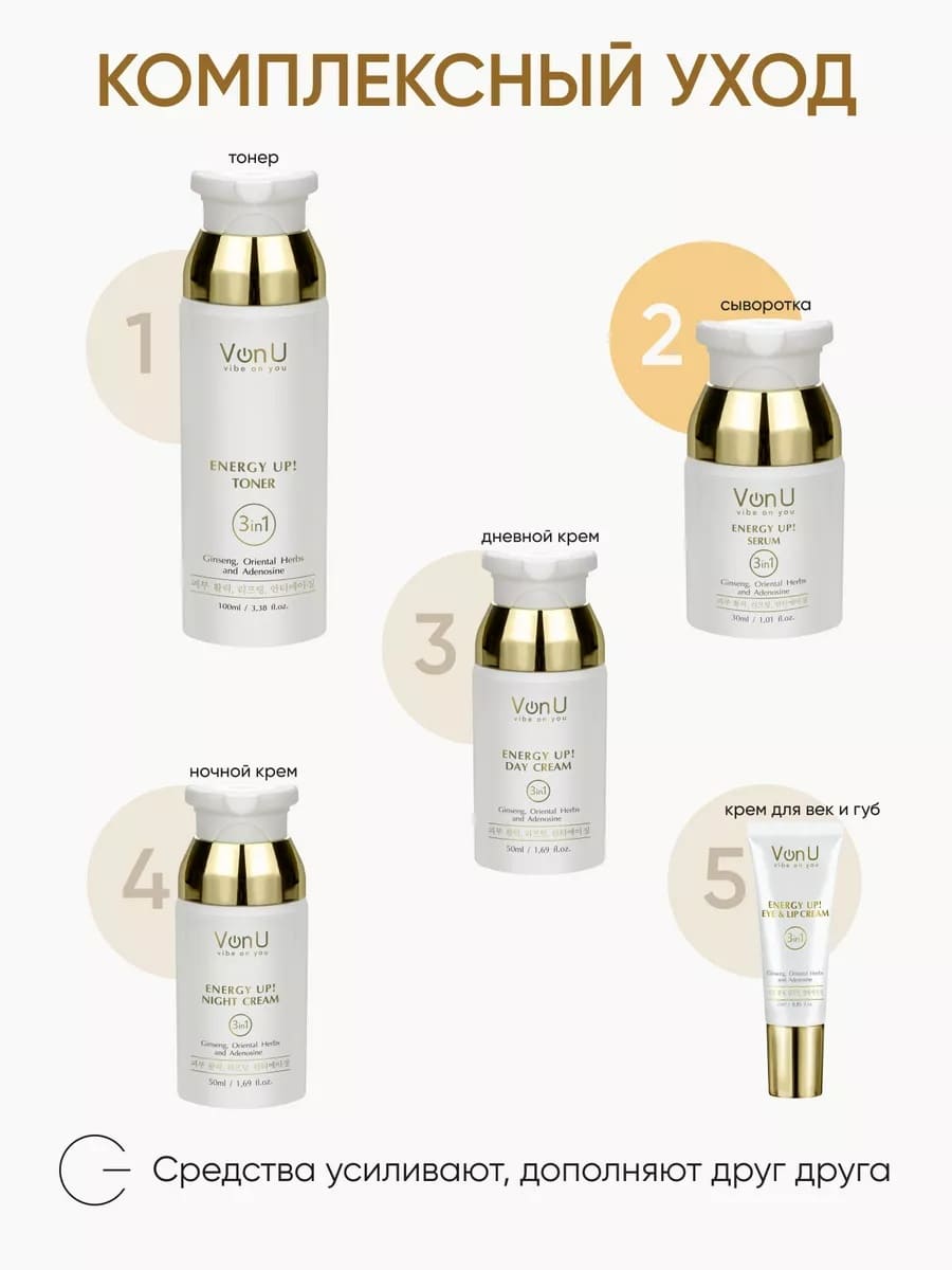 Von-U Омолаживающая сыворотка-энергетик для лица ENERGY UP! Serum