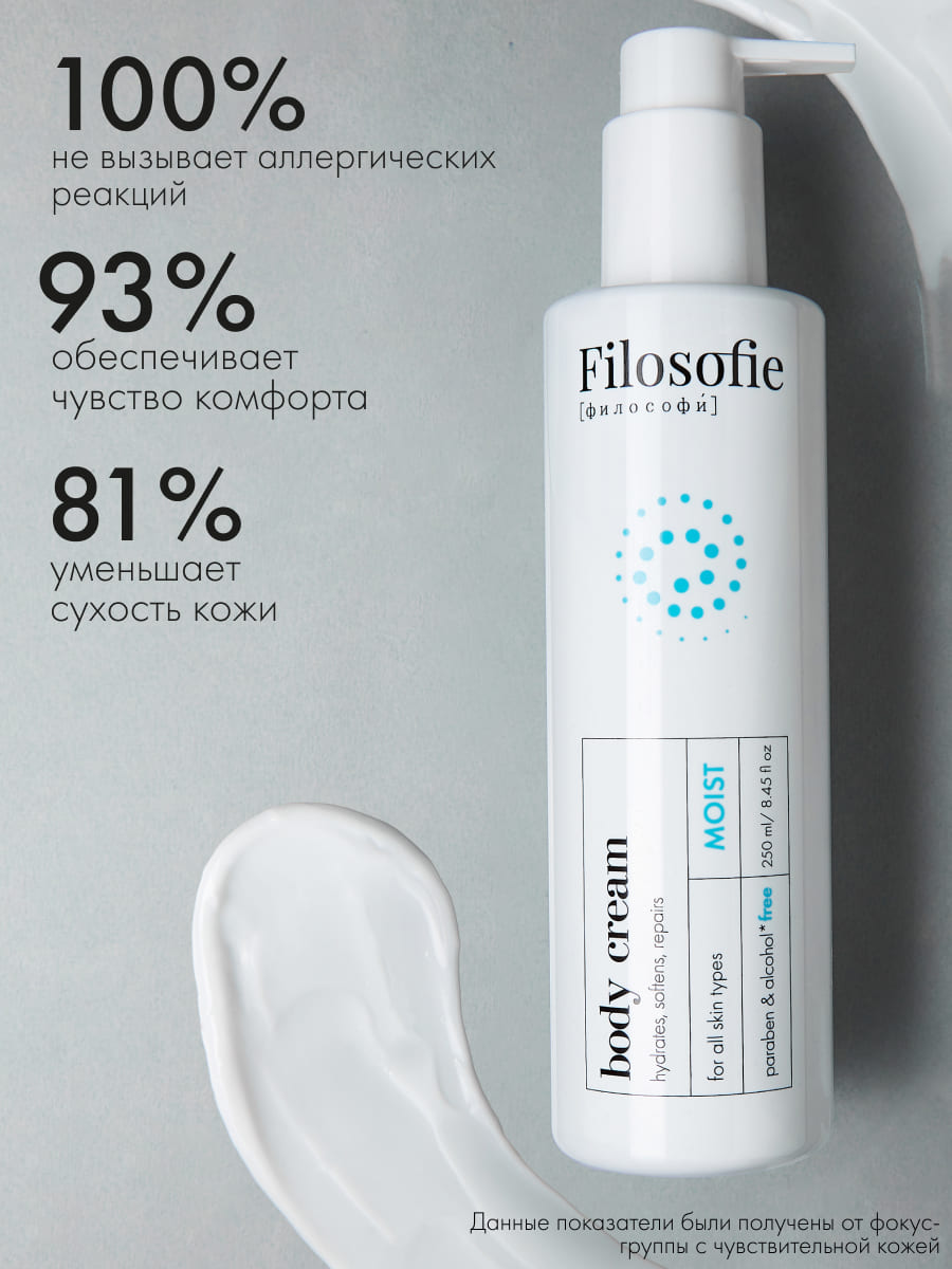 FILOSOFIE Moist body cream Увлажняющий крем для тела 250 мл