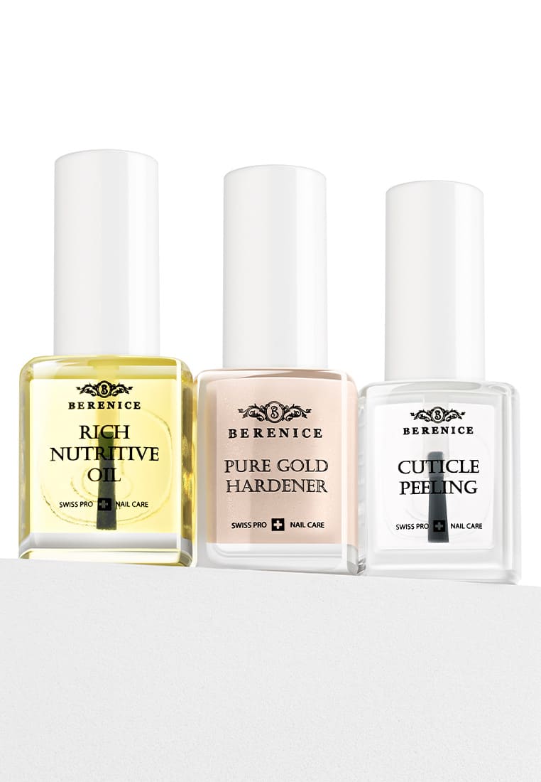 BERENICE Instant perfection set Набор мгновенное совершенство(Cuticle peeling, Pure gold, Rich nutr)