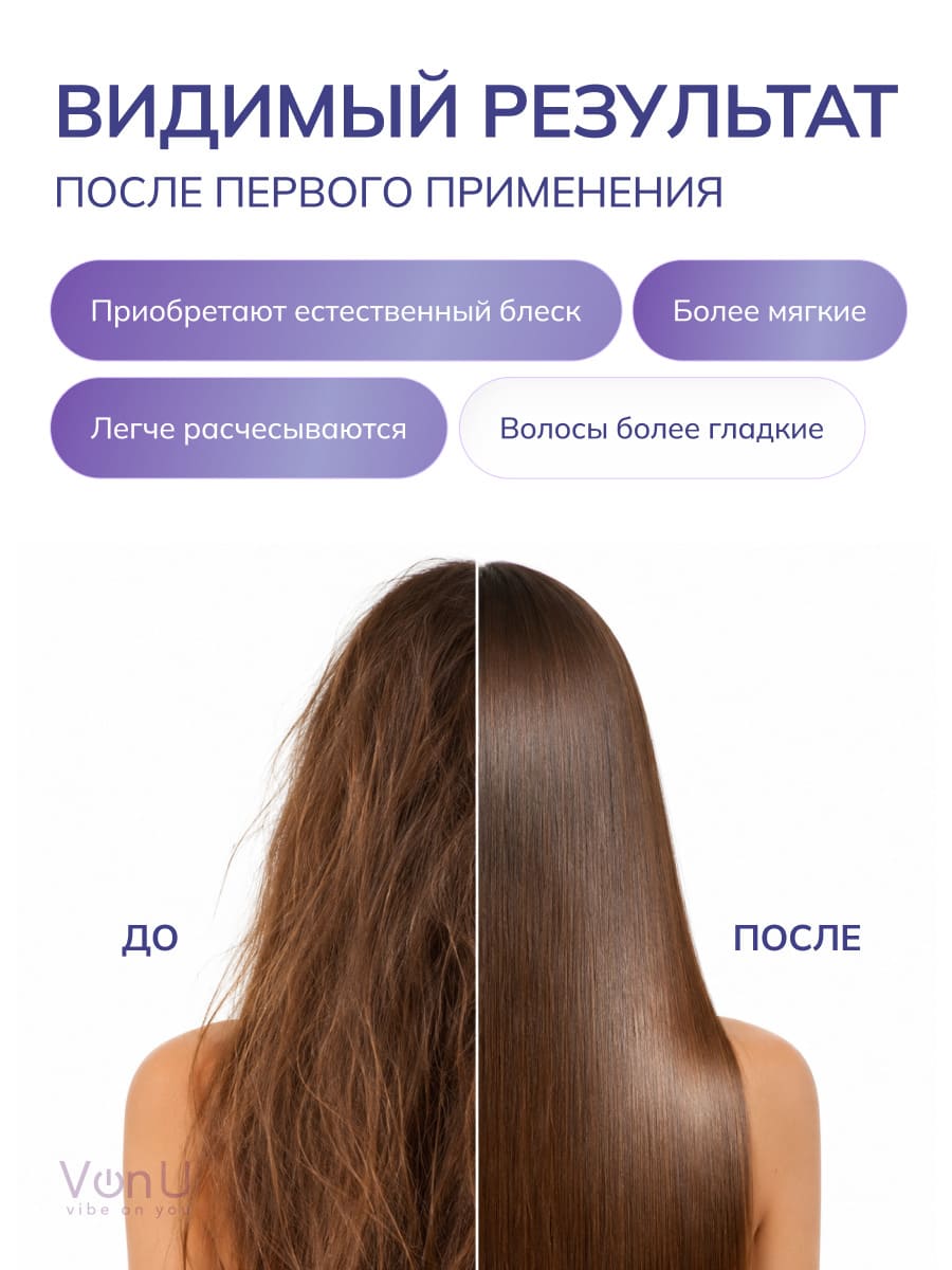 Von U Маска-реконструктор с кератином KERATIN Repair Hair Mask 300 мл НОВ