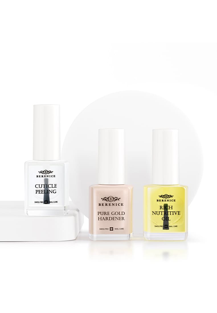 BERENICE Instant perfection set Набор мгновенное совершенство(Cuticle peeling, Pure gold, Rich nutr)