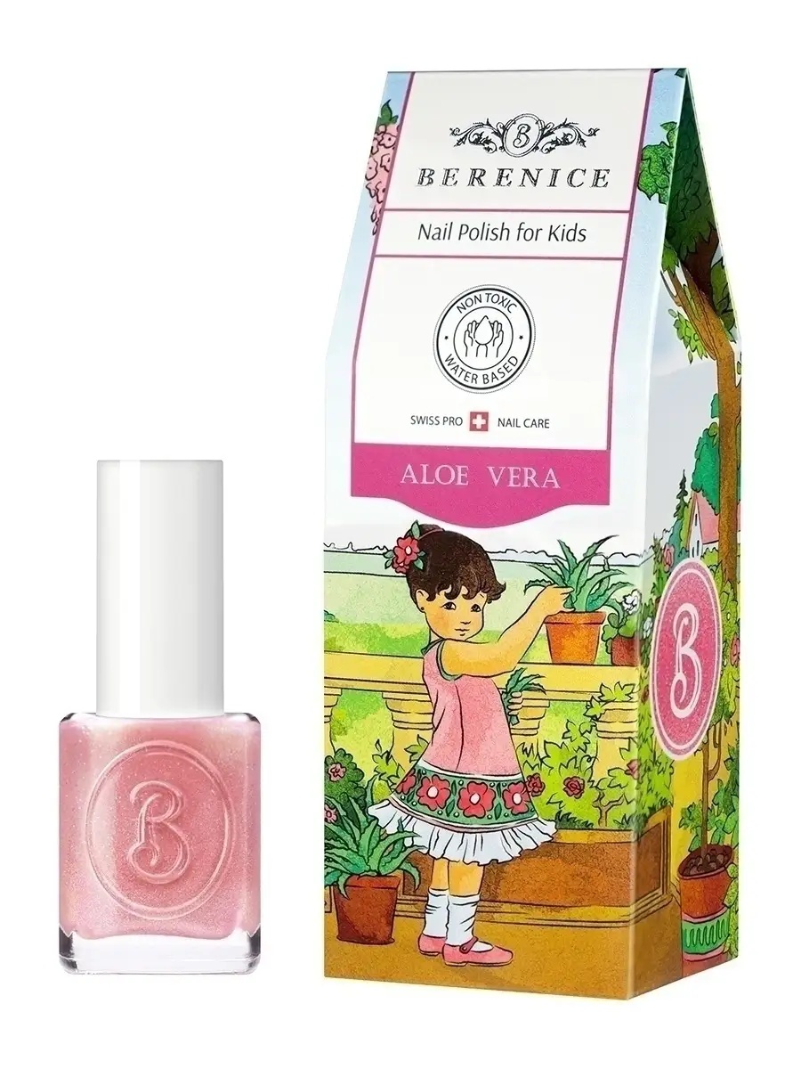 Лак для ногтей детский на водной основе Little Berenice 01 Aloe vera
