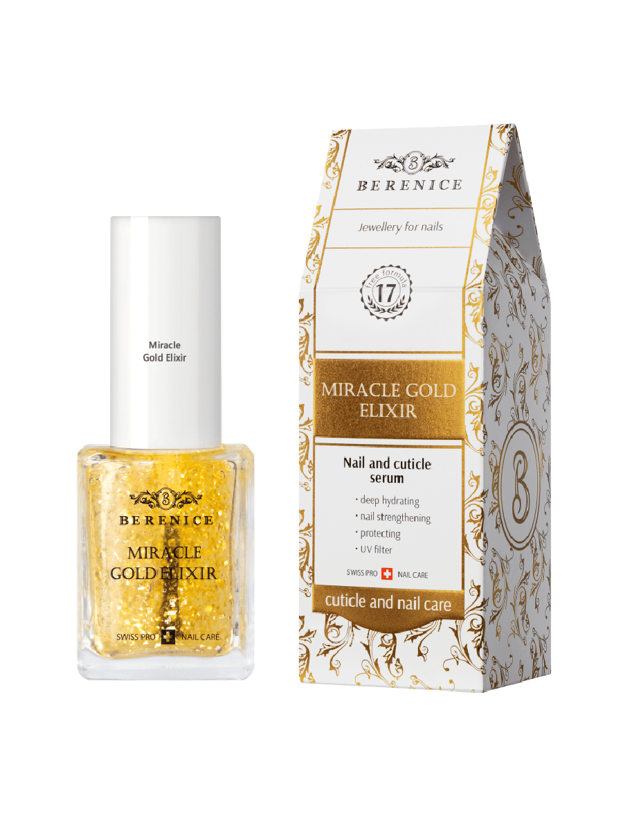 BERENICE Гель-Эликсир для сухих и поврежденных ногтей и кутикулы "Miracle Gold Elixir"