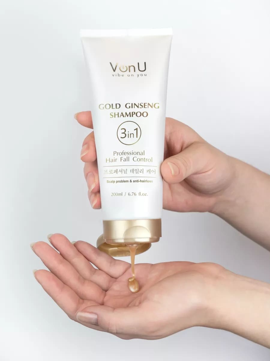 Шампунь для волос с экстрактом золотого женьшеня Ginseng Gold Shampoo ( NEW) 200 мл