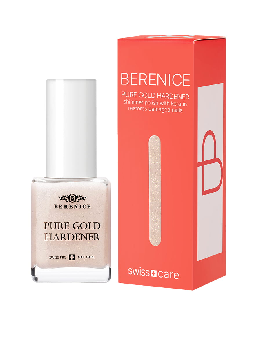 BERENICE Укрепляющее средство для ногтей с золотом "Pure gold hardener" New