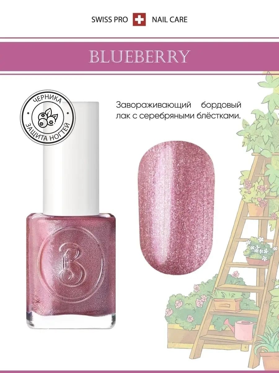 Лак для ногтей детский на водной основе Little Berenice 06 Blueberry