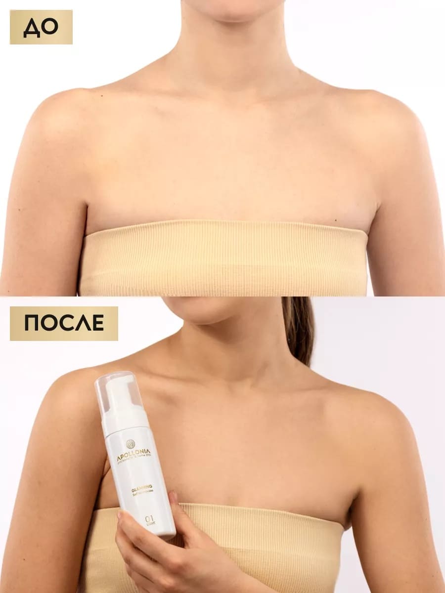 APOLLONIA GLAMMING SELF TAN MOUSSE LIGHT Мусс-автозагар для тела светлый тон