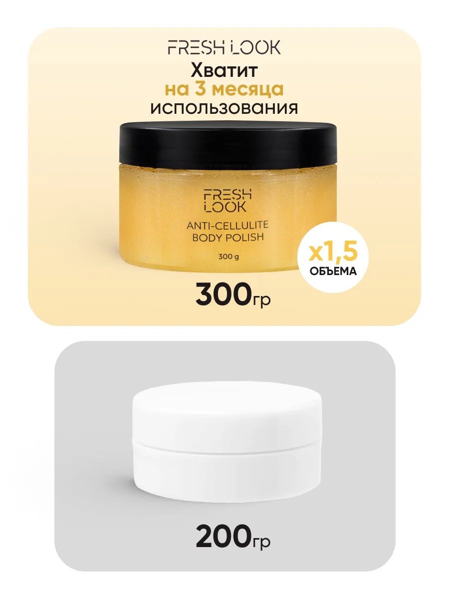 FRESH LOOK ANTI-CELLULITE BODY POLISH Скраб-слайм для тела антицеллюлитный 300ml