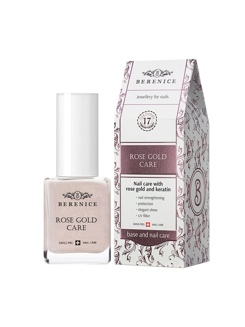 BERENICE Укрепляющее средство для ногтей с коллоидным золотом "Rose Gold Care"