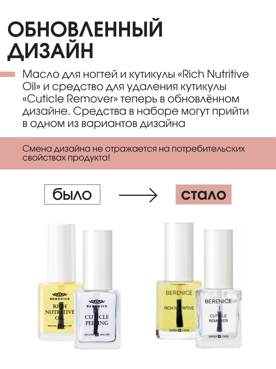 BERENICE Instant perfection set Набор мгновенное совершенство(Cuticle peeling, Pure gold, Rich nutr)