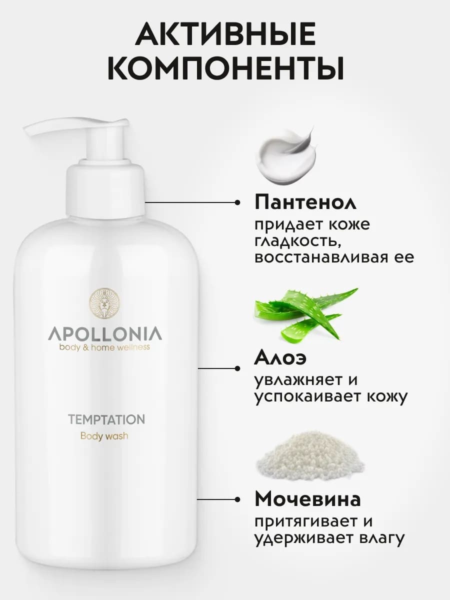 APOLLONIA Temptation Body wash Гель для душа 500 мл