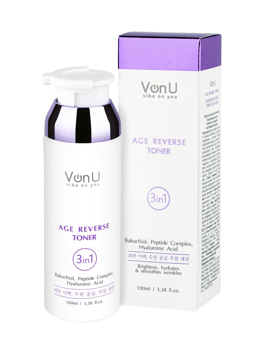 Von-U Антивозрастной тонер для лица Age Reverse Toner 100ml
