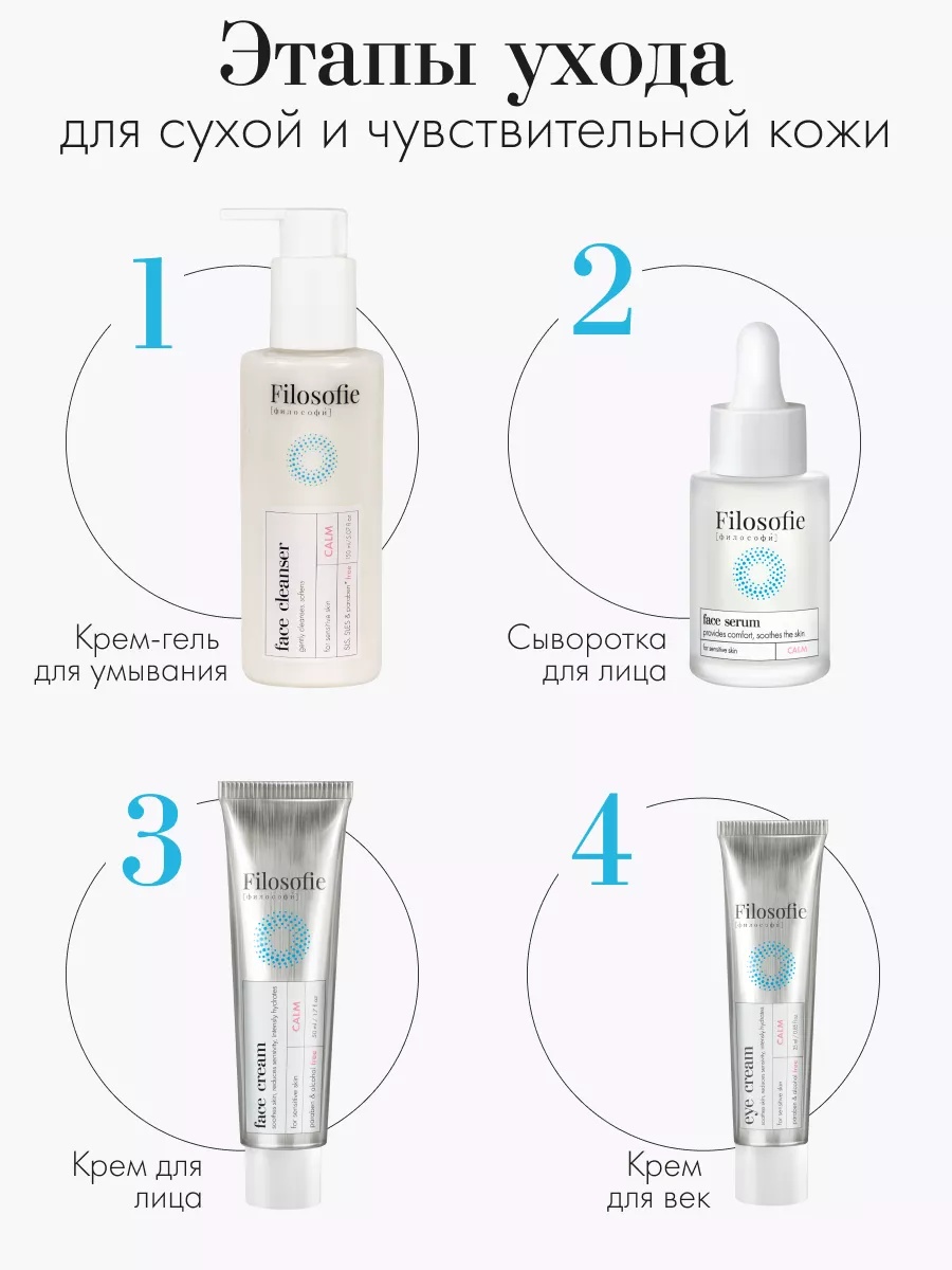 FILOSOFIE CALM face serum Сыворотка для лица для чувствительной кожи, 35 мл