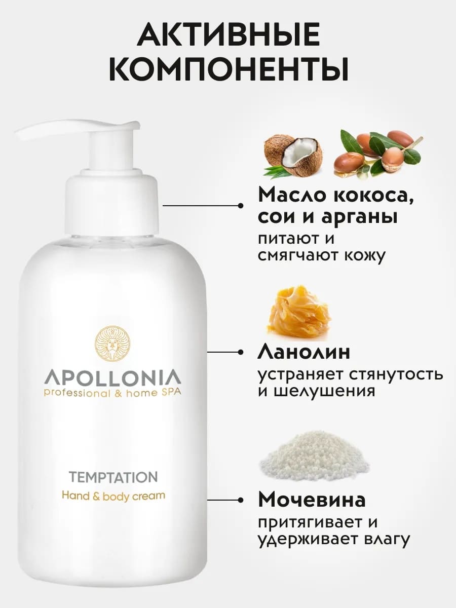 APOLLONIA Temptation Hand & body cream Крем для рук и тела 300 мл