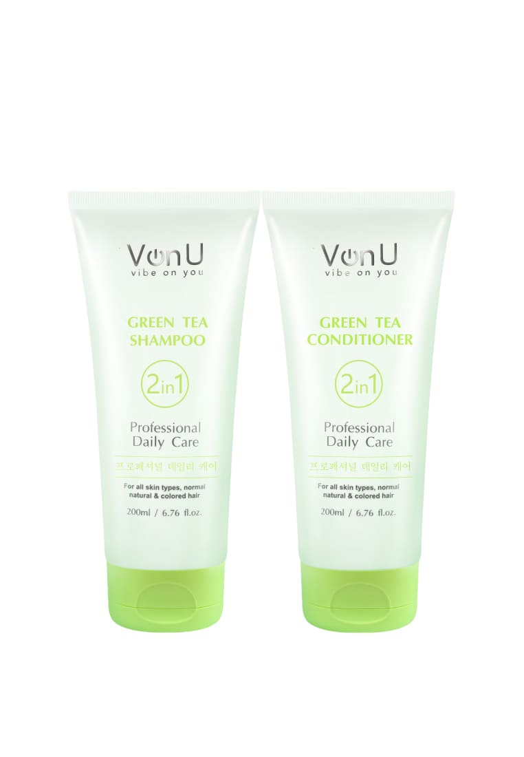 Von-U Набор шампунь 200 мл + кондиционер 200 мл с зеленым чаем Green Tea