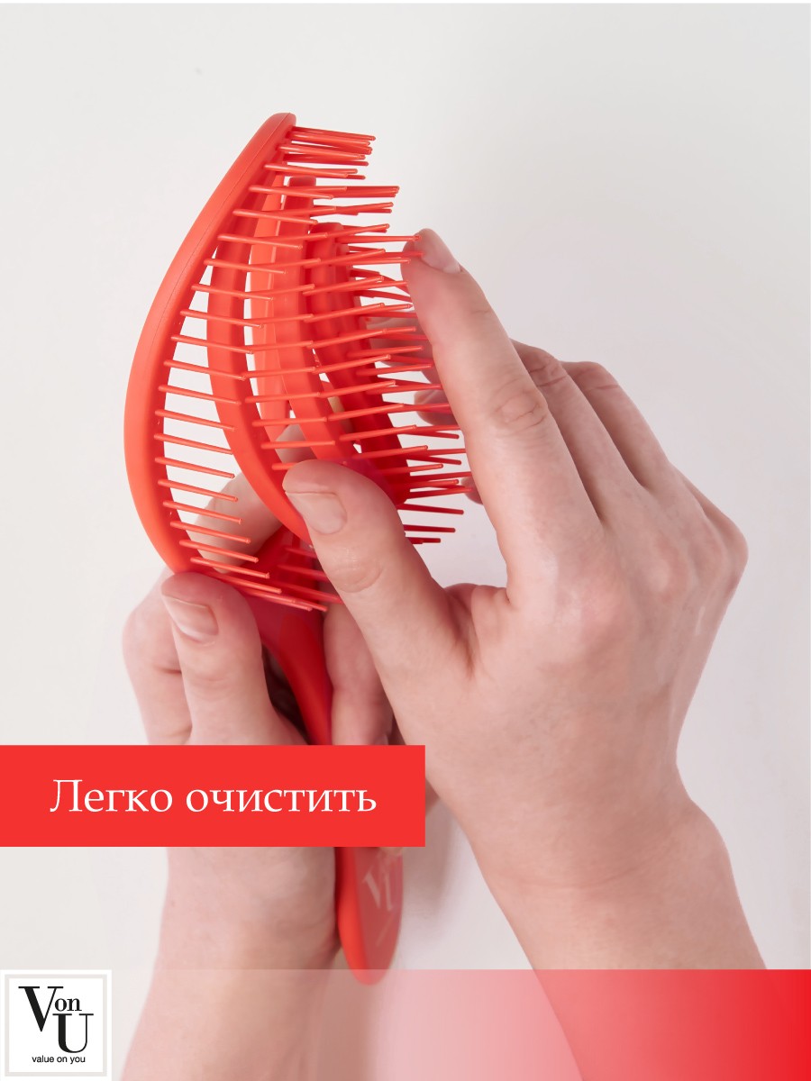 Von-U Spin Brush Red Расческа для волос Красная