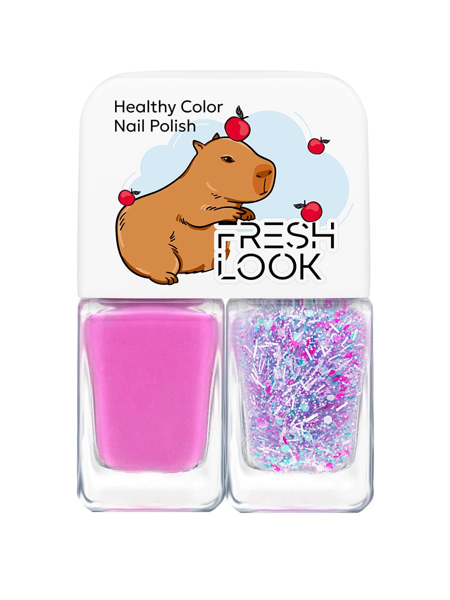 FRESH LOOK Набор лаков для ногтей Healthy Color Nail Polish Set №2 (лак 3, 4)