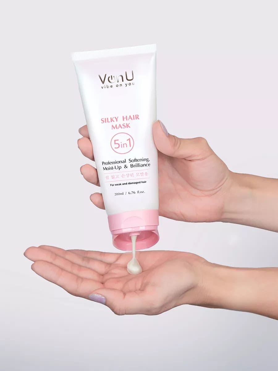 Von-U Маска для ослабленных и поврежденных волос "Шелк для волос" 5 в 1 Silky Hair Mask 200 мл