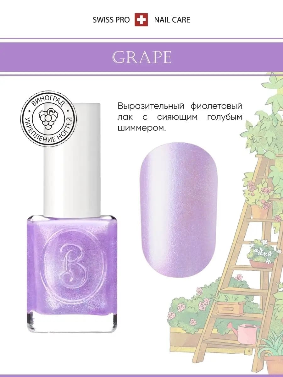 Лак для ногтей детский на водной основе Little Berenice 02 Grape